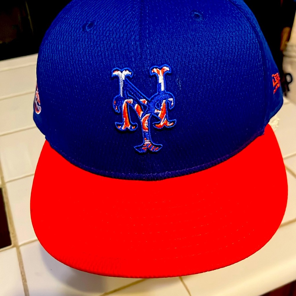 Blue & orange New York Mets cap too big for my head never worn rare 1 of l kind!
